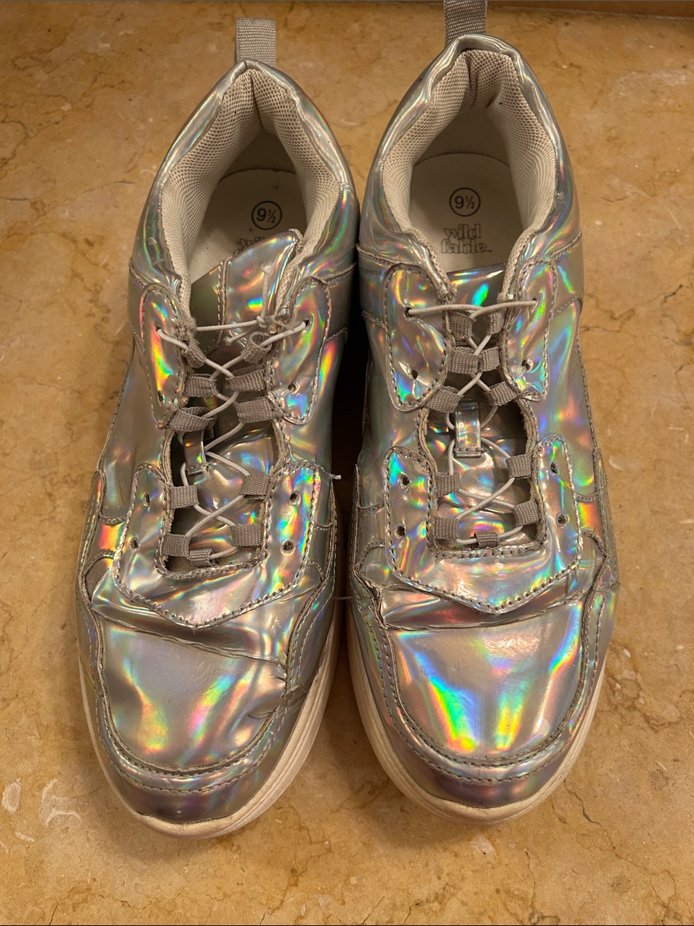 Silver Holographic Women’s Sneakers size 9.5